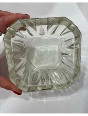 Vintage crystal glass ashtray